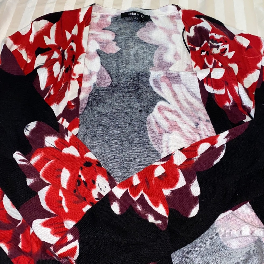LONG Open Front Sweater - Picture 2 of 3